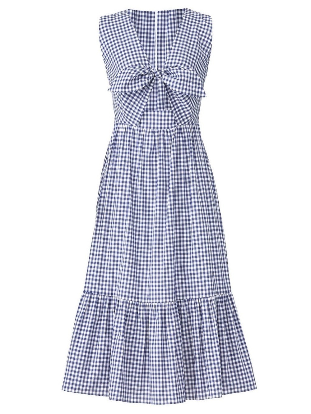 Shoshanna Mini Check Gingham Tie Gilroy Dress - Picture 5 of 11